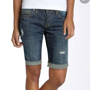 Vigoss 26 Brooklyn Bermuda Denim Shorts Women’s Cuffed Distressed Stretch